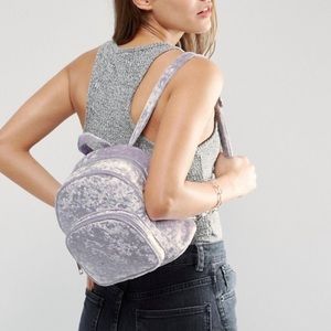 Crushed Velvet Mini Backpack